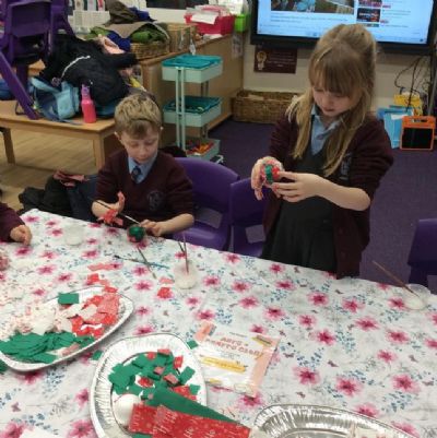 Art Club for Year 1/2- Children have enjoyed making Christmas decorations.